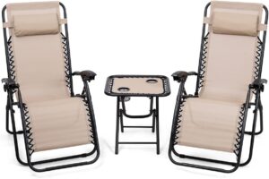 Giantex 3 Pcs Best Patio Lounge Chairs